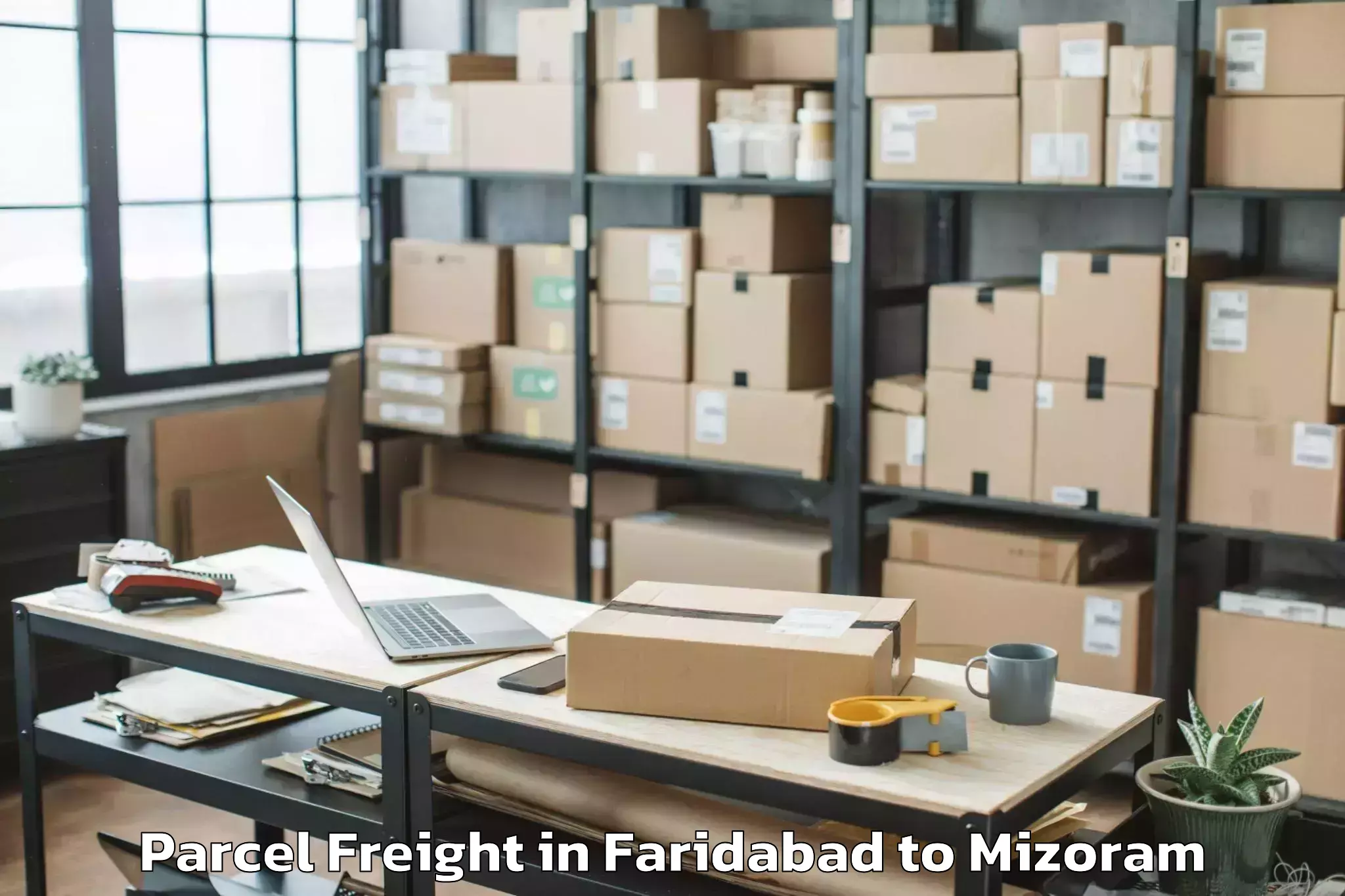 Faridabad to Sairang Parcel Freight Booking